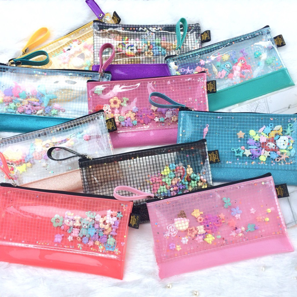 กระเป๋าสตางค์ลูกปัด โฮโลแกรม ใส่เหรียญ ไซต์ใหญ่ แพ็ค 100/ชิ้น