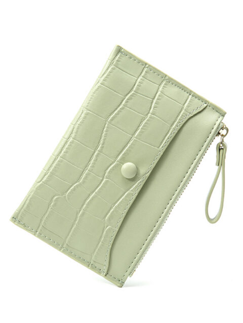 card holder พาสเทลสีเขียว กระเป๋าเก็บการ์ด ใส่เหรียญ