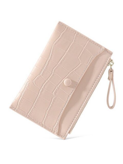 card holder พาสเทลสีชมพู กระเป๋าเก็บการ์ด ใส่เหรียญ